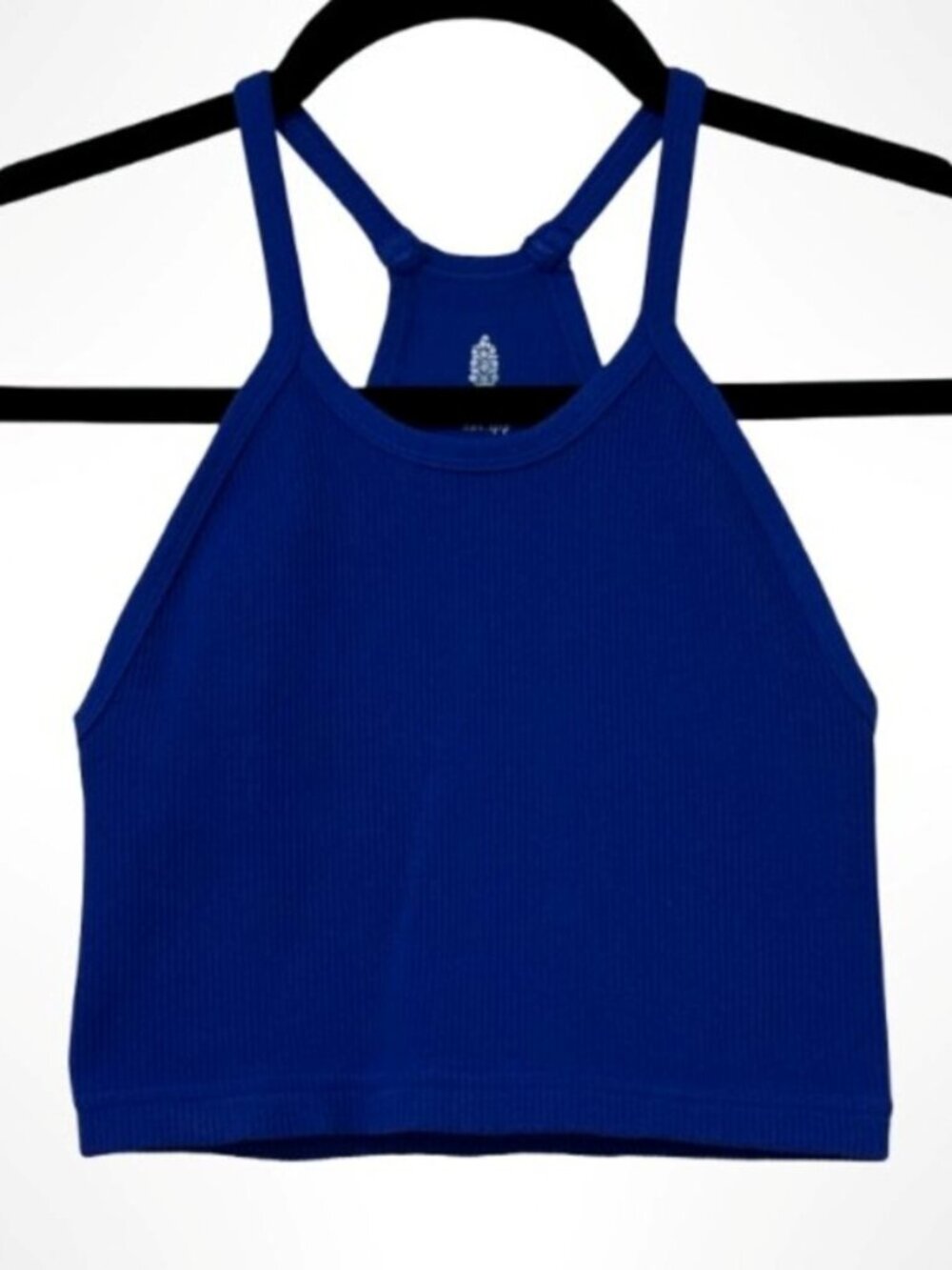 NWOT FP MOVEMENT BY FREE PEOPLE Happiness Runs Crop Tank Blue Size XS/S
